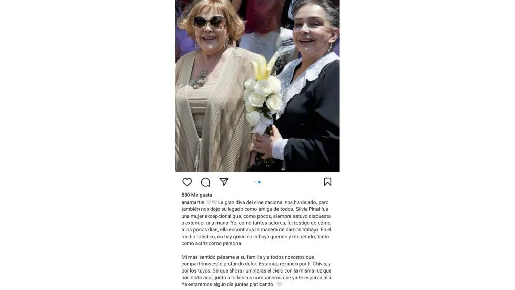 Otra de las artistas que se despidieron de Pinal fue Ana Martín.