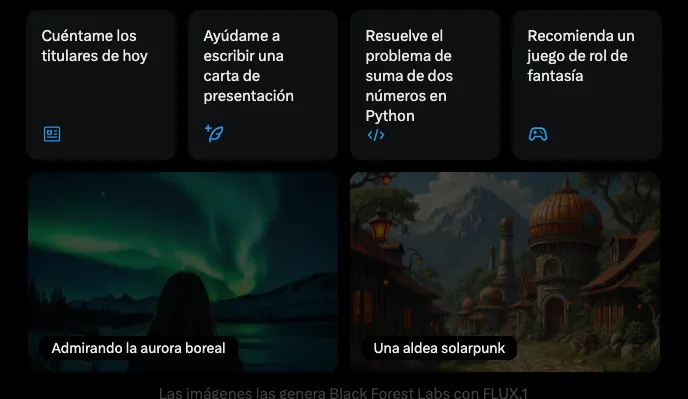 Especial Son varias opciones las que le puedes pedir a Grok.