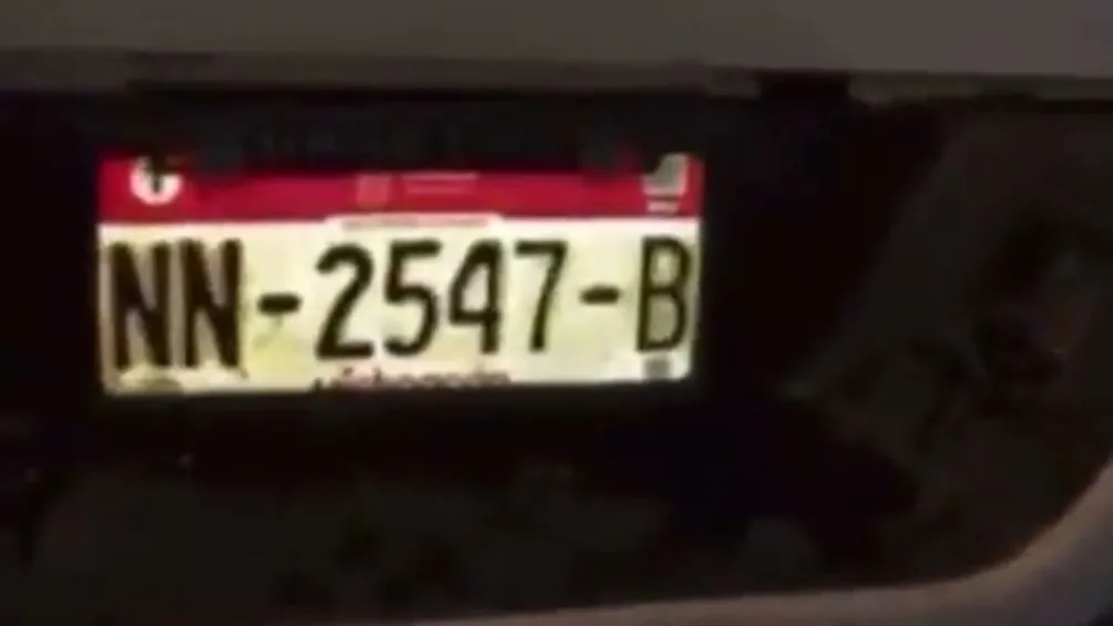 Placas de la camioneta