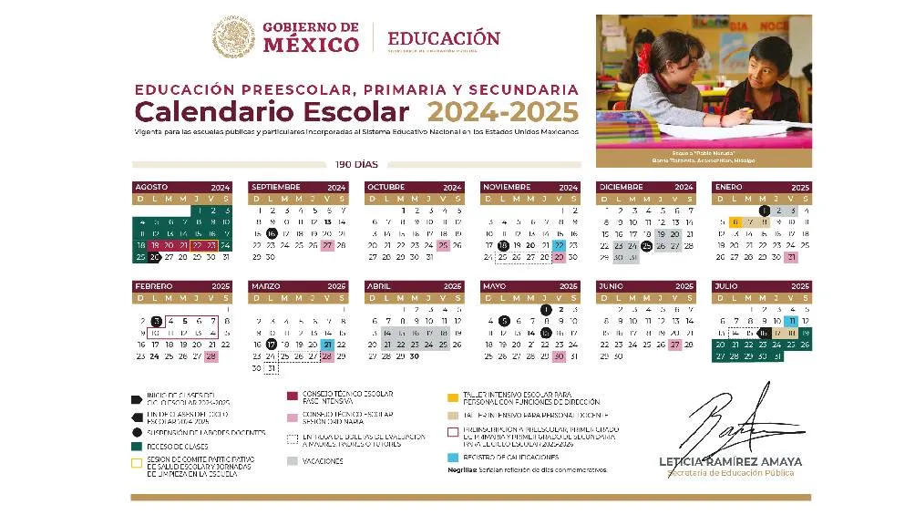 SEP Calendario oficial de la SEP.