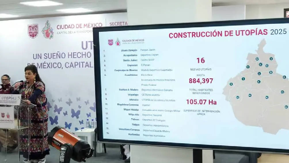 Gobierno de México Las 16 utopías brindarán actividades deportivas, culturales y recreativas sin costo alguno.