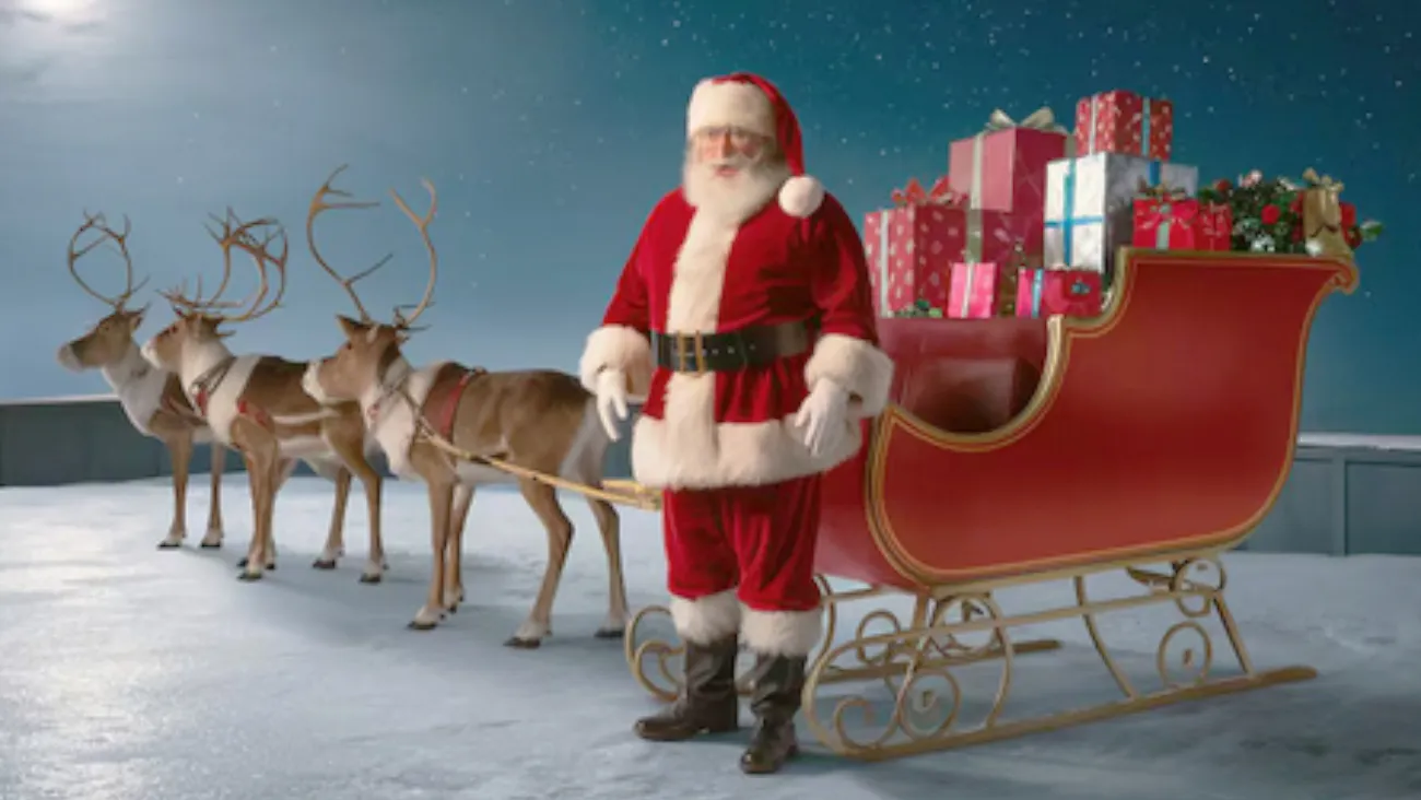 Santa ya está por despegar junto a todos sus renos.