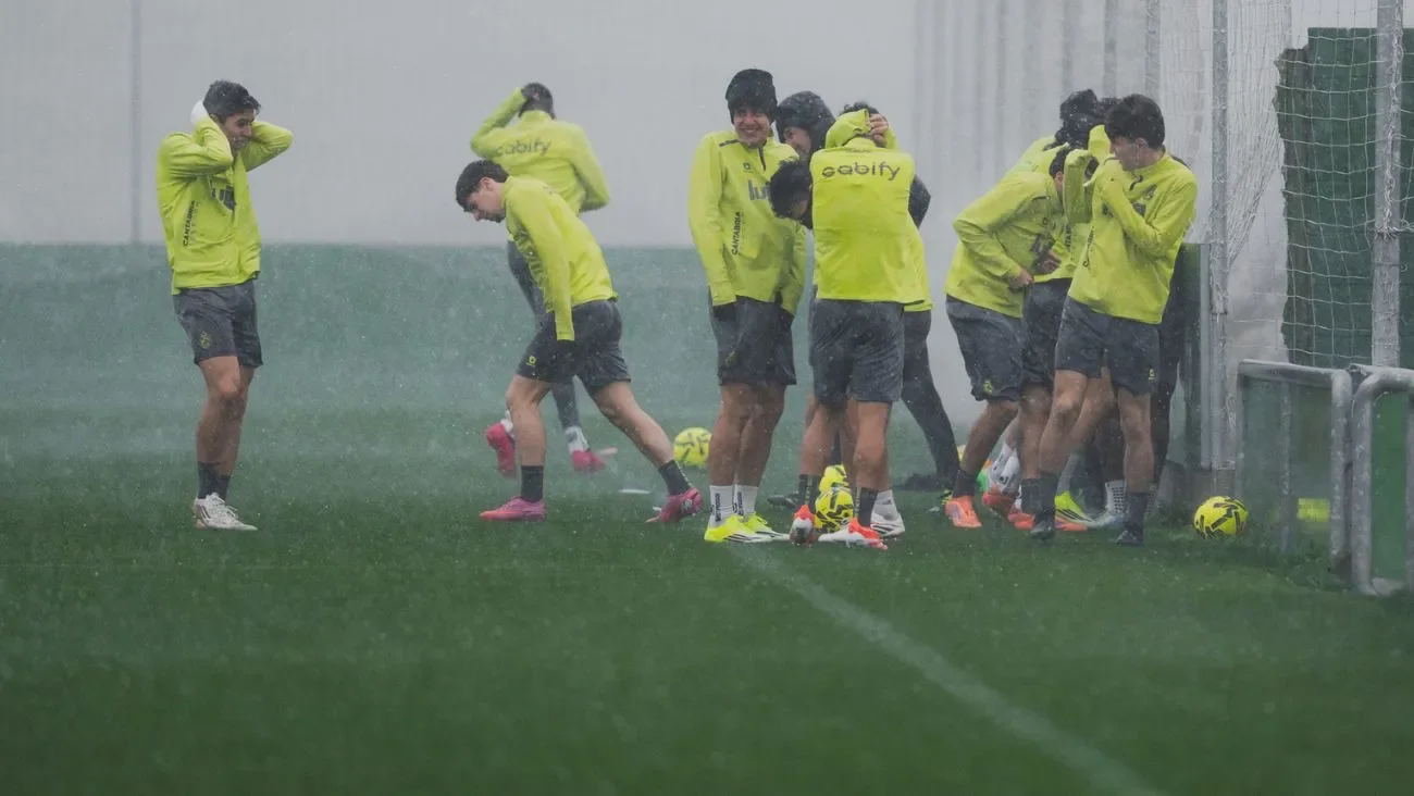 Tormentón en el entrenamiento del Racing