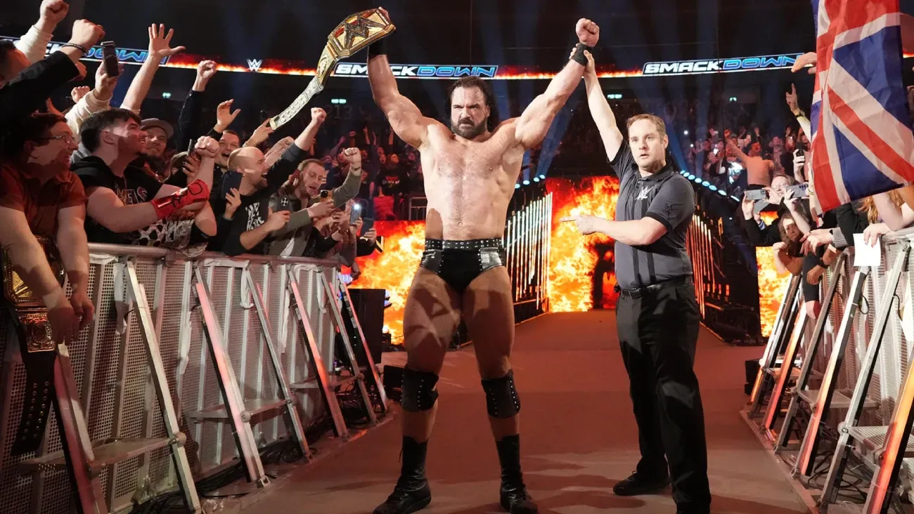 El final del primer SmackDown europeo del año tuvo un final frenético