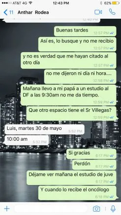 Conversación de WhatsApp entre Rodea y el hijo de 'Don Juve'
