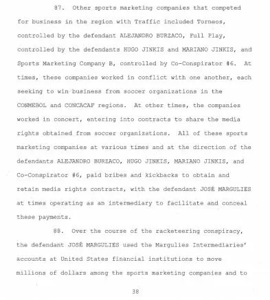 La página y el apartado que habla de las empresas que compitieron