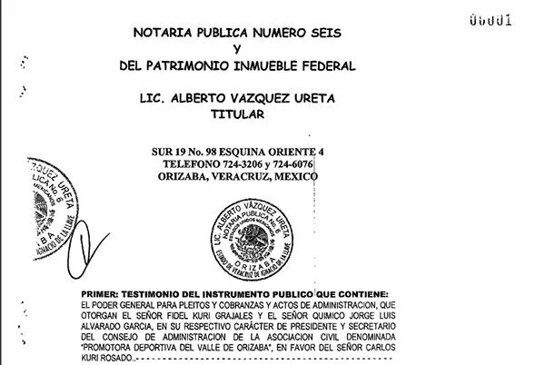 ESPECIAL El acta de la Promotora Deportiva de Orizaba A.C