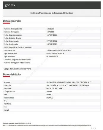 ESPECIAL Los datos generales del registro de la marca