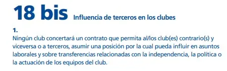 Influencia de terceros en clubes