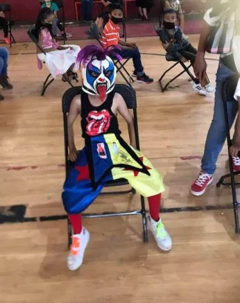 Niño se vistió de Psycho Clown