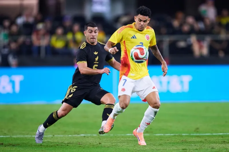 Luis Díaz en amistoso contra la Selección Mexicana