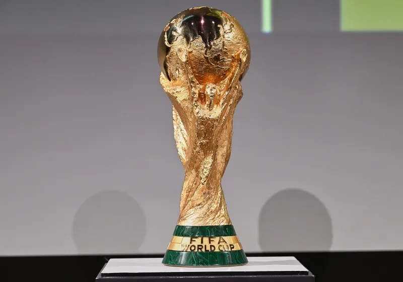 Trofeo de la Copa Mundial 2026 durante el sorteo