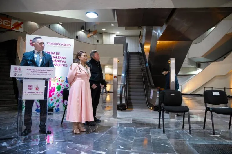 Las nuevas escaleras eléctricas forman parte del programa de mantenimiento del Sistema de Transporte Colectivo. / GOB CDMX