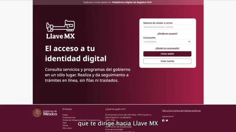 Todo trámite necesita de tu Llave MX que debes de dar de alta / FB: @AgenciaGobMX