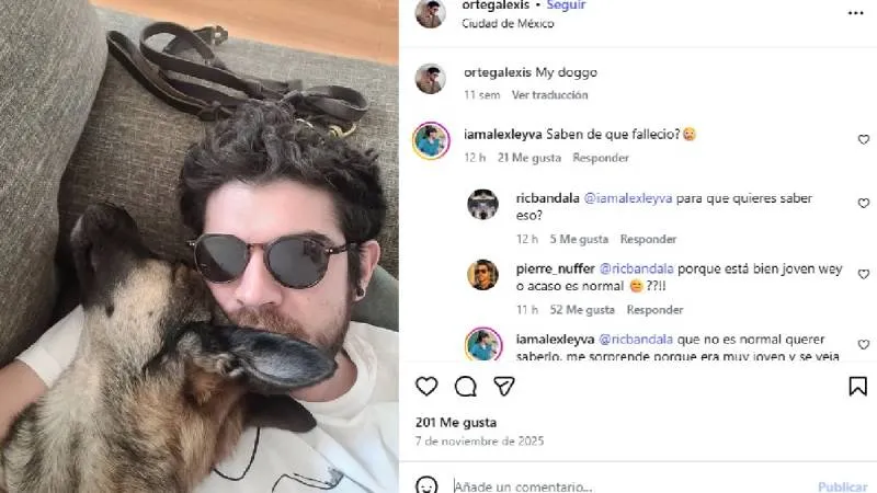 La última publicación en redes de Alexis Ortega fue a inicios de noviembre pasado/IG: @ortegalexis