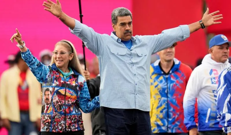 Cilia Flores y Nicolás Maduro en 2024. / AP