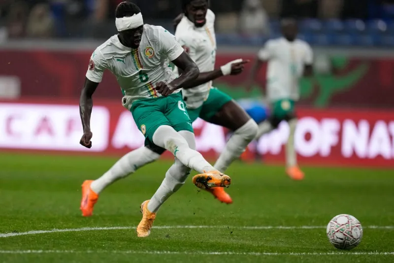 Senegal en el partido de Cuartos de Final ante Mali