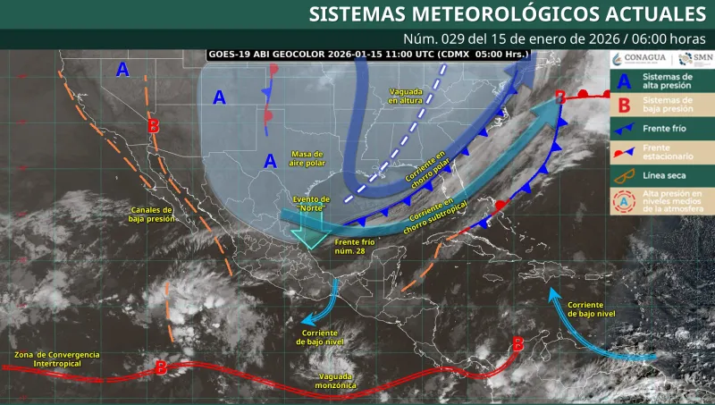 La masa de aire polar pegará en el norte de México / Especial