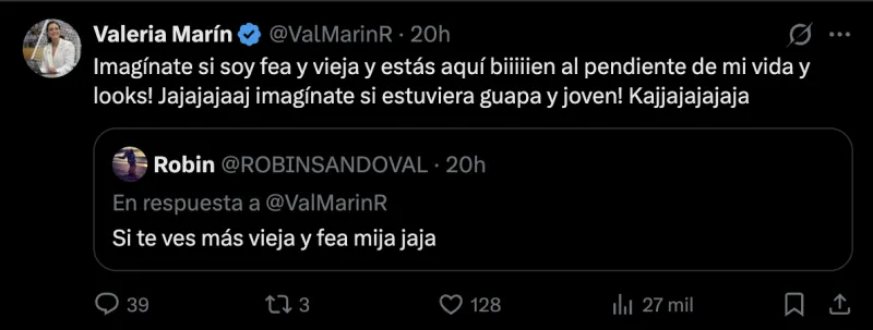 Valeria Marín recibió críticas por su cambio de look | @ValMarinR