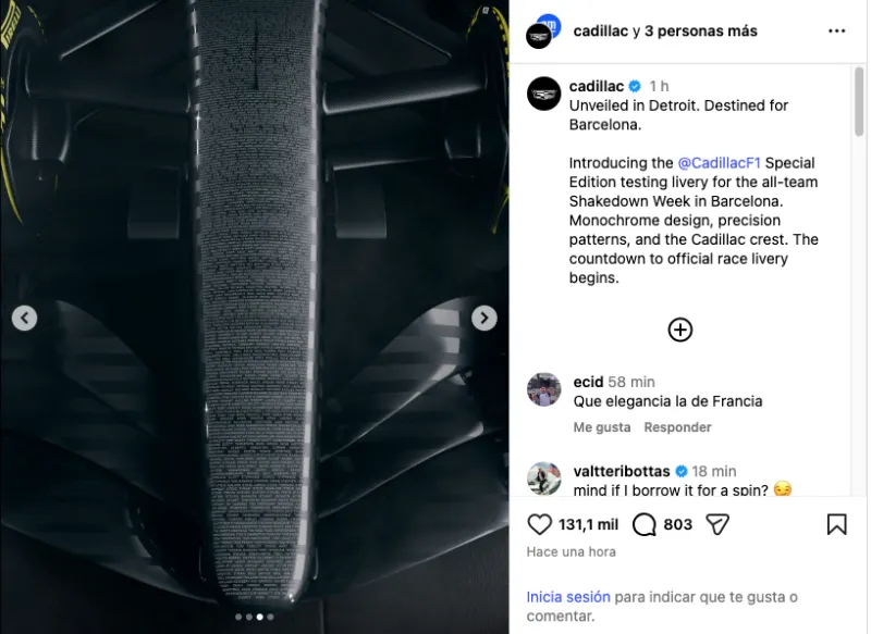 Este será el livery especial de Cadillac |&nbsp;CAPTURA
