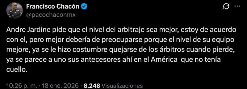 La recomendación de Chacón | Captura de pantalla