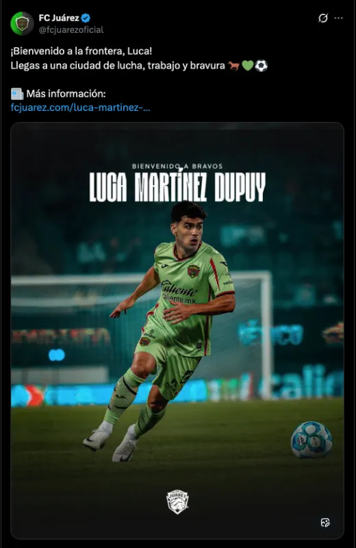 Martínez Dupuy debutará en Liga MX | CAPTURA