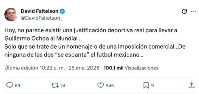 David Faitelson | Captura de pantalla
