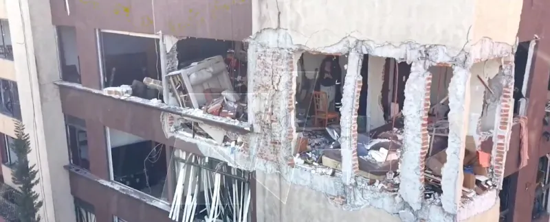 La explosión fue tan fuerte que destruyó parte de un tercer piso / Especial