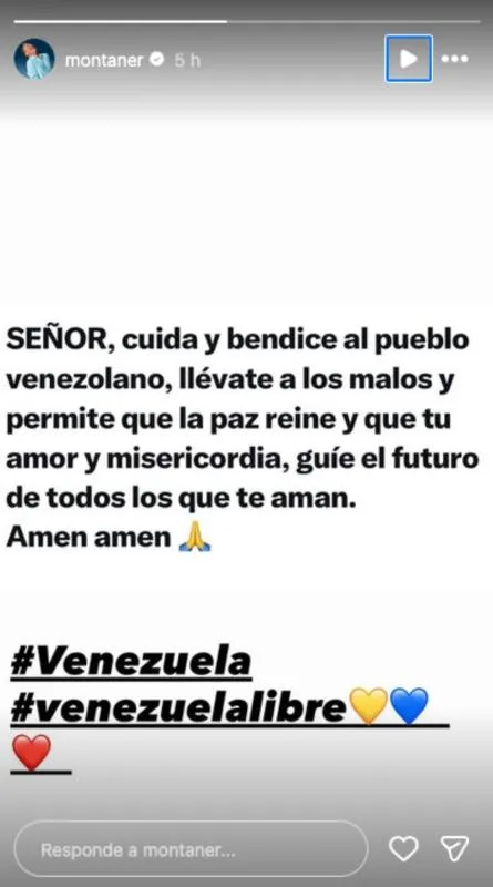 Ricardo Montaner expresa su preocupación por su pueblo / IG: @montaner