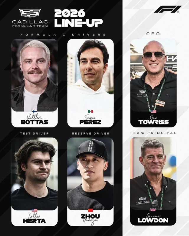 Así es la alineación de Cadillac para 2026