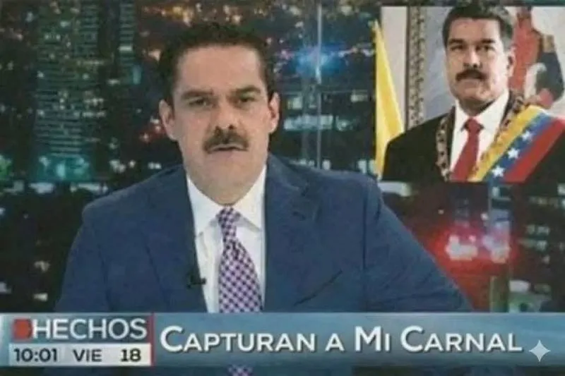 Memes en plataformas como X e Instagram compararon al conductor de noticias con el mandatario venezolano. / X