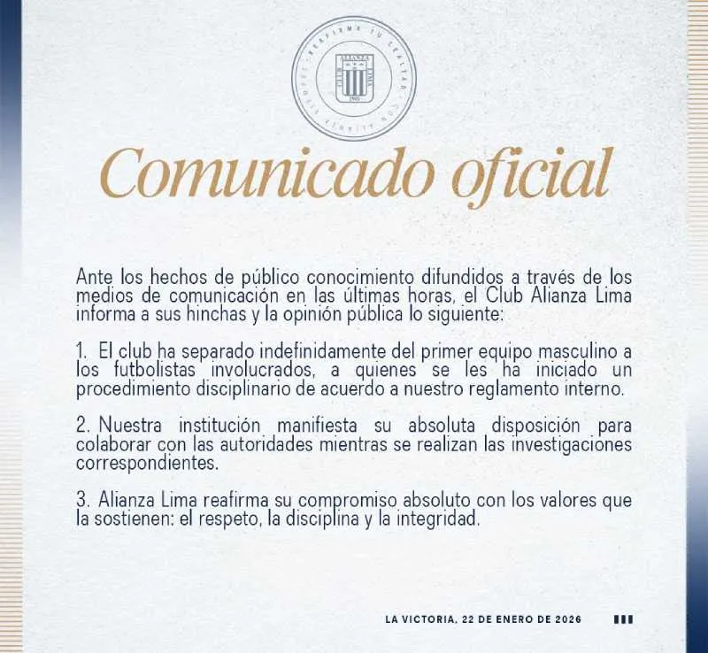 Anunciaron la separación de los jugadores