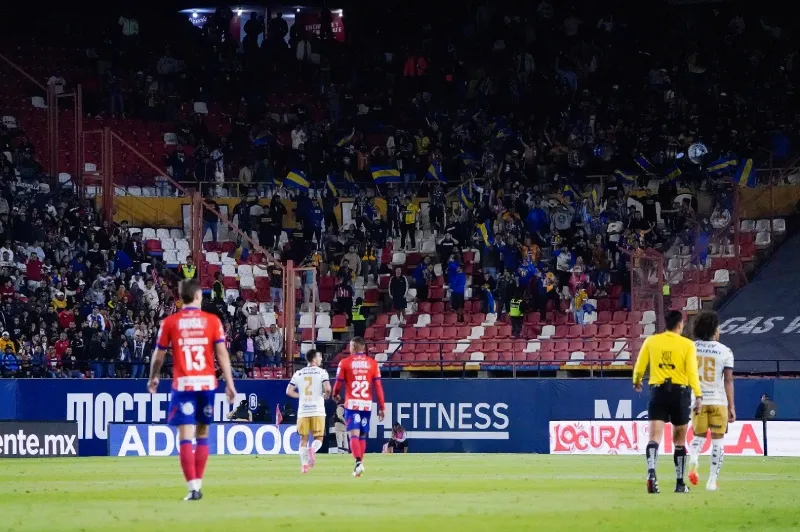 Afición en las tribunas del estadio durante un partido de Atléitco San Luis