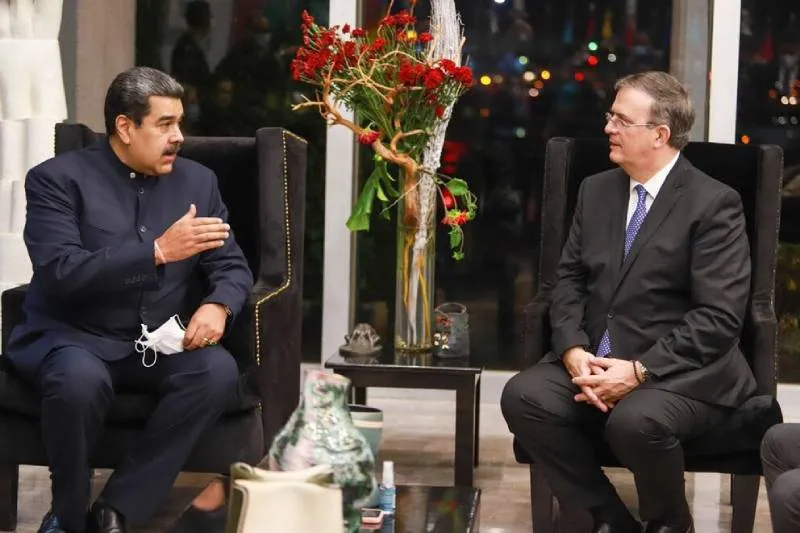 Nicolás Maduro y Marcelo Ebrard. / X: @SRE_mx