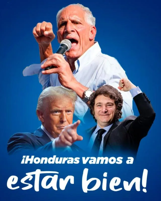 Asfura presume el apoyo de la derecha de Trump y Milei / FB: @papialaorden