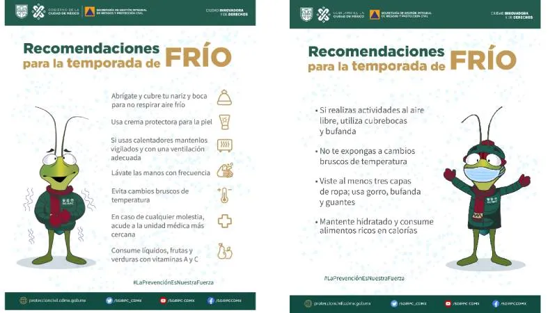 El frente frío 24, en interacción con el chorro polar, generará un ambiente muy frío durante Navidad en varias regiones del país./ X :@SGIRPC_CDMX