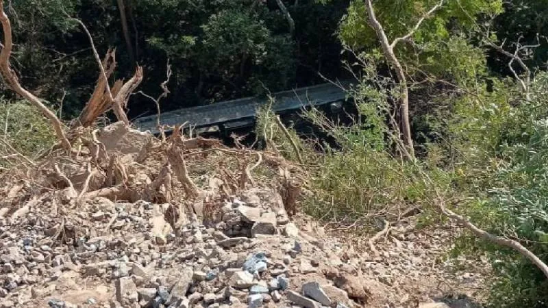 El Tren Interoceánico se descarriló en la comunidad de Nizandá, Oaxaca, sobre la Línea Z del Corredor Interoceánico./ X