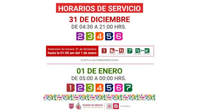 Usuarios del Metrobús deberán tomar previsiones ante los ajustes de operación anunciados para fin de año en la capital./ X
