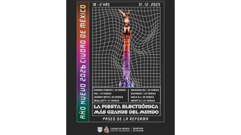 La Secretaría de Cultura de la CDMX organiza el evento para despedir el 2025 en el espacio público./ Secretaria de Cultura