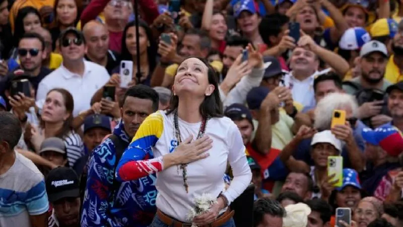 María Corina Machado aseguró que llegó la hora de la libertad tras la caída del dictador Nicolás Maduro./ AP