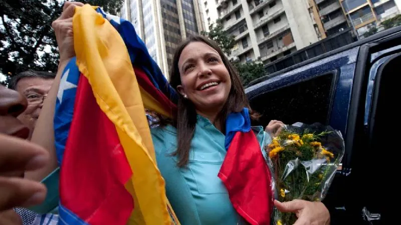 La oposición venezolana celebró el colapso del régimen chavista, al que acusa de años de autoritarismo y corrupción./ AP