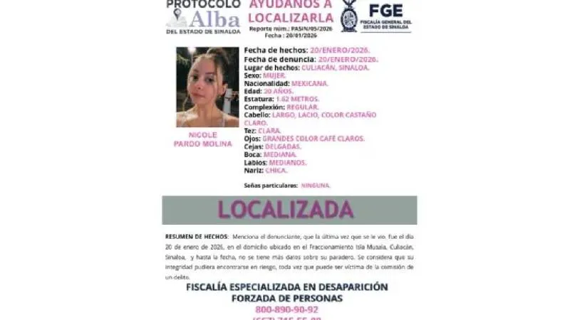 La reaparición pública de la influencer ocurrió luego de que las autoridades confirmaran su localización tras el secuestro./ Fiscalía