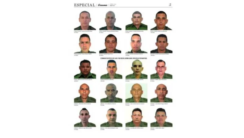 Publican los nombres y fotografías de los 32 militares cubanos que murieron en la captura de Maduro. / X: @DrRobertoMOjeda