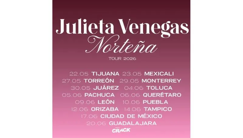 Fechas confirmadas del "Norteña Tour" /IG: @julietavenegasp