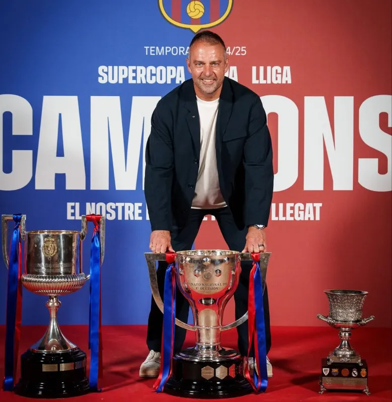 Flick va por su tercer final con Barcelona | IG: FC Barcelona