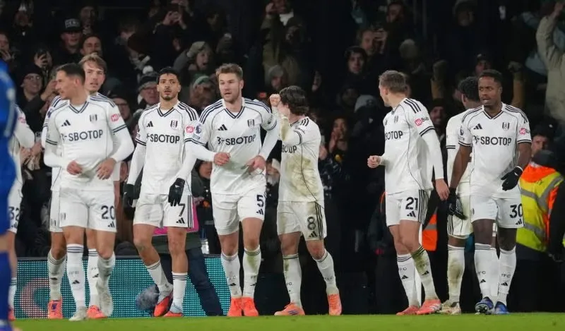 Jugadores de Fulham en celebración