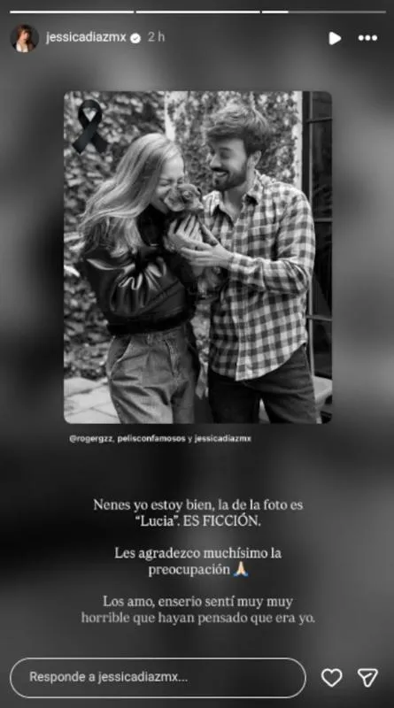 Esta publicación sugirió la muerte de Roger González / IG: @jessicadiazmx