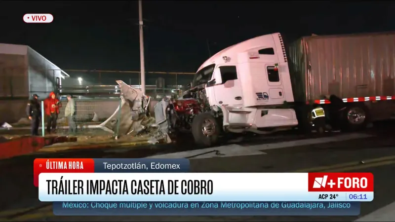 Los ladrones estamparon el tráiler a propósito para poder escapar / Captura de pantalla: X: @nmas