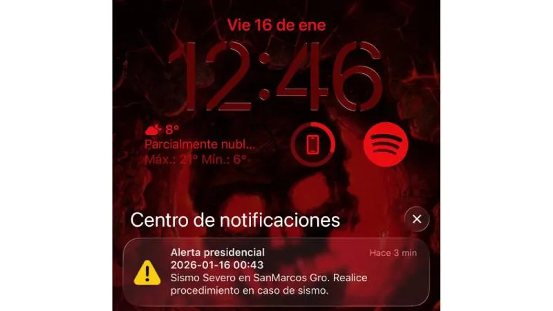 La alerta sísmica de los celulares funcionó debidamente/X: @EG_wicho