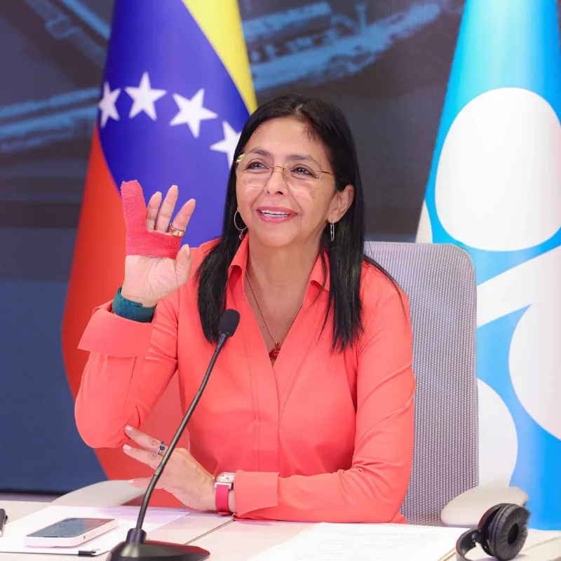 La exvicepresidenta está enfrentando críticas por la captura de Maduro / FB: @delcyrodriguezv